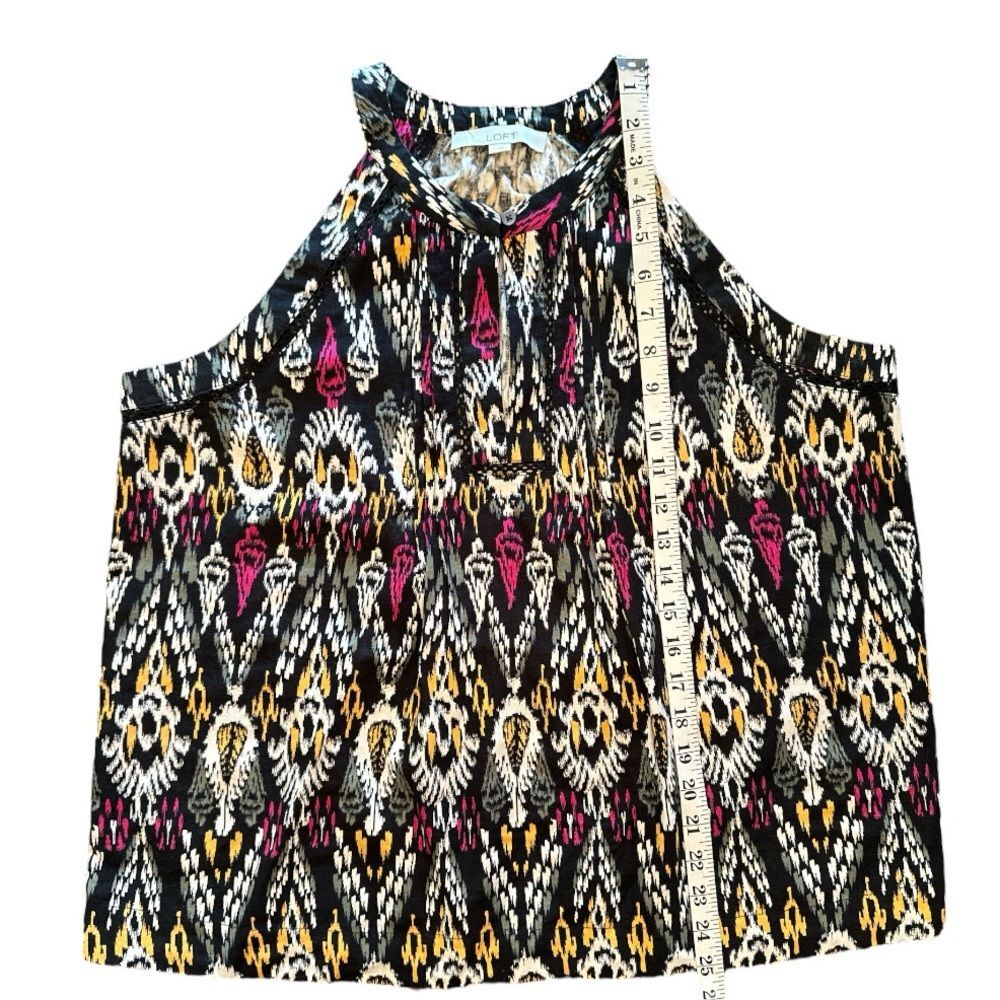 Loft Linen Blend Breathable Sleeveless Halter Top Size Medium - Picture 8 of 9